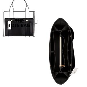 Black Tote multi pack for Louis Vuitton speedy insert or any other tote